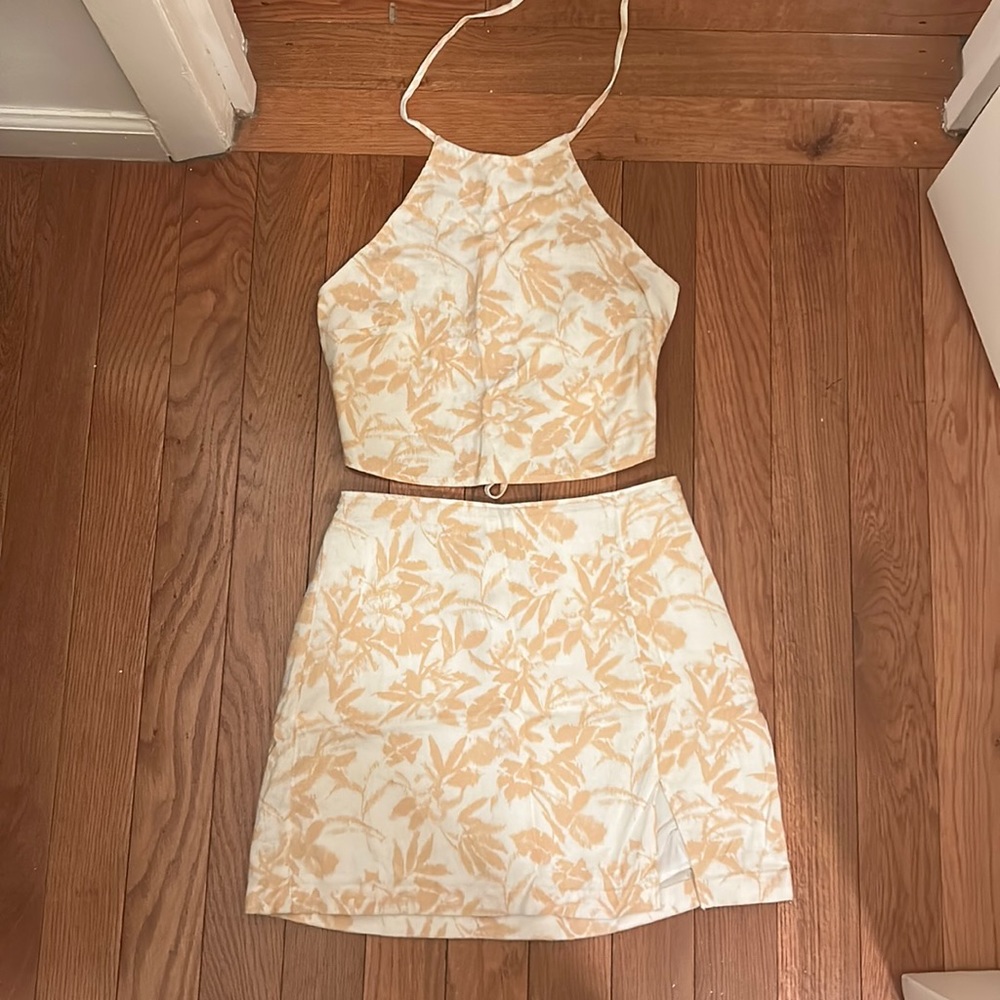 Halter backless top & skirt set. Never worn!